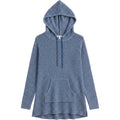 Woman Within Plus Size 18/20 Blue Marled Knit Hoodie Sweater Casual
