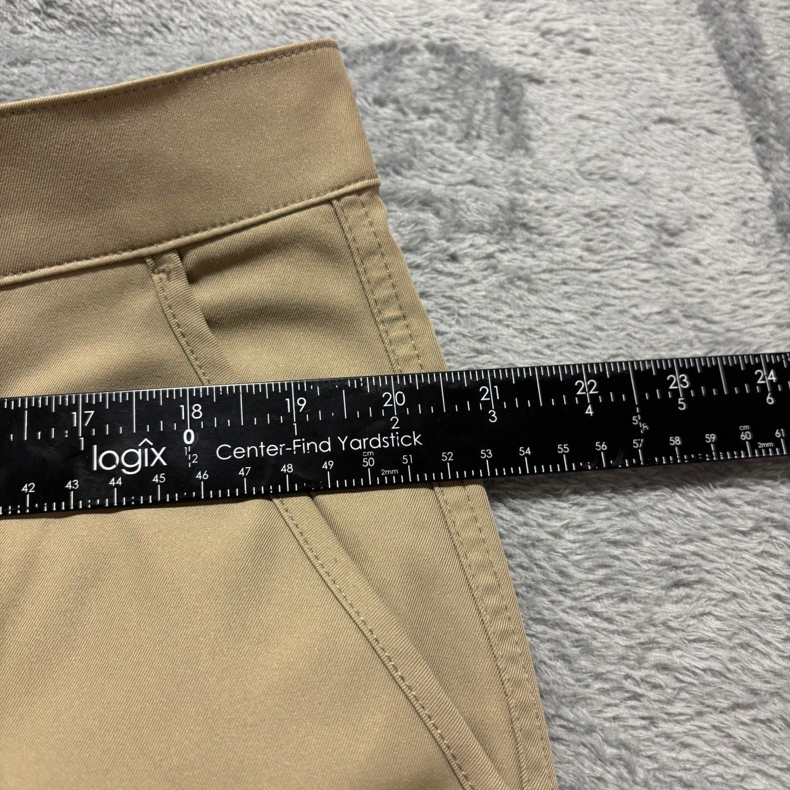 32 Degrees Mens 36x29 Khaki Stretch Performance Pants Flat Front Golf Tech Chino