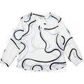 Nine West Womens XXL White Abstract Print Blouse Long Sleeve V-Neck Career