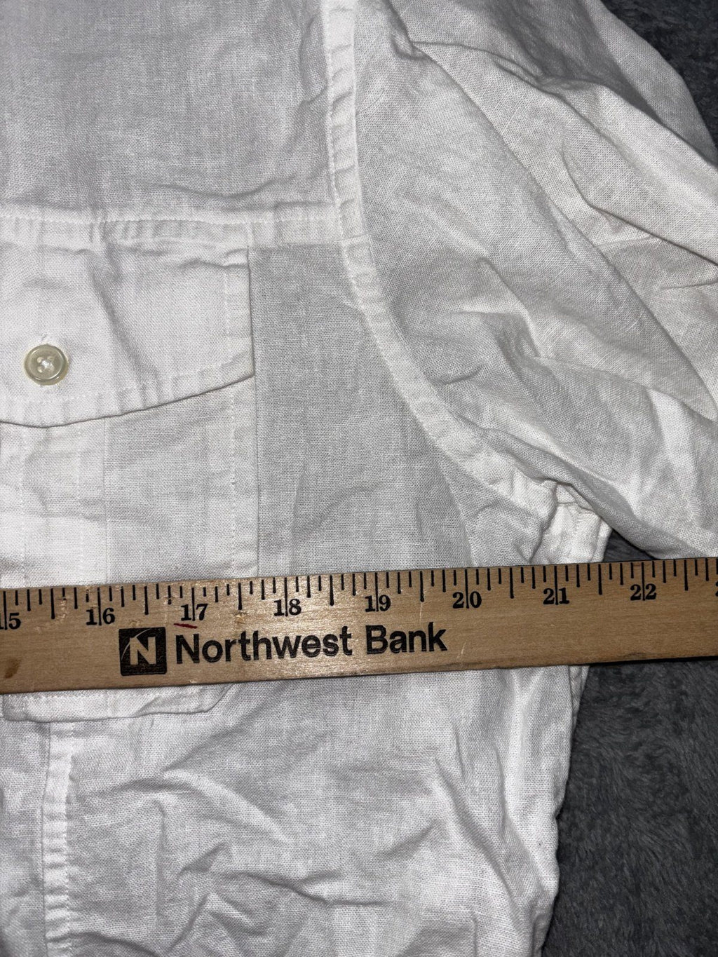 Michael Michael Kors Men's White Linen Blend Shirt L, photo 7 of 10