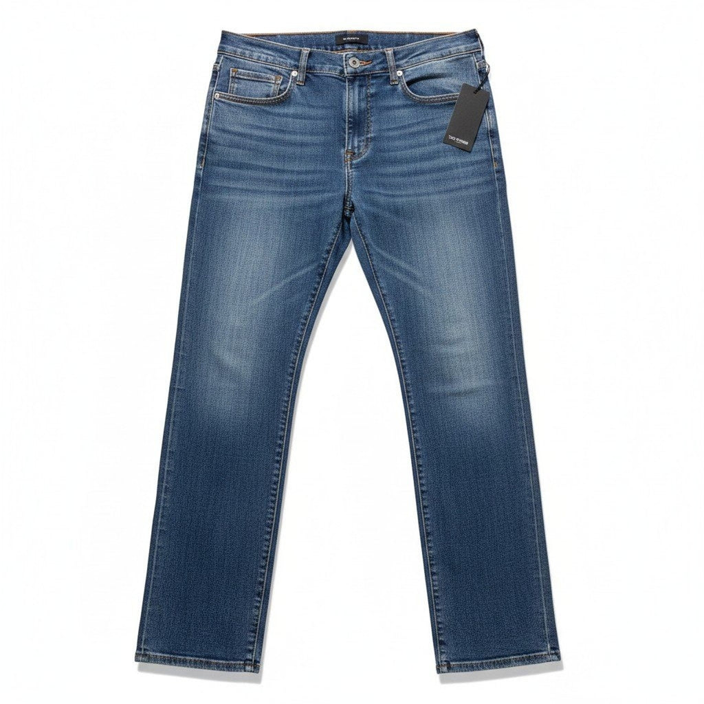 True Religion Ricky Mens 34x34 Blue Relaxed Straight Jeans Flap Pocket Denim Y2K