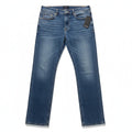 True Religion Ricky Mens 34x34 Blue Relaxed Straight Jeans Flap Pocket Denim Y2K