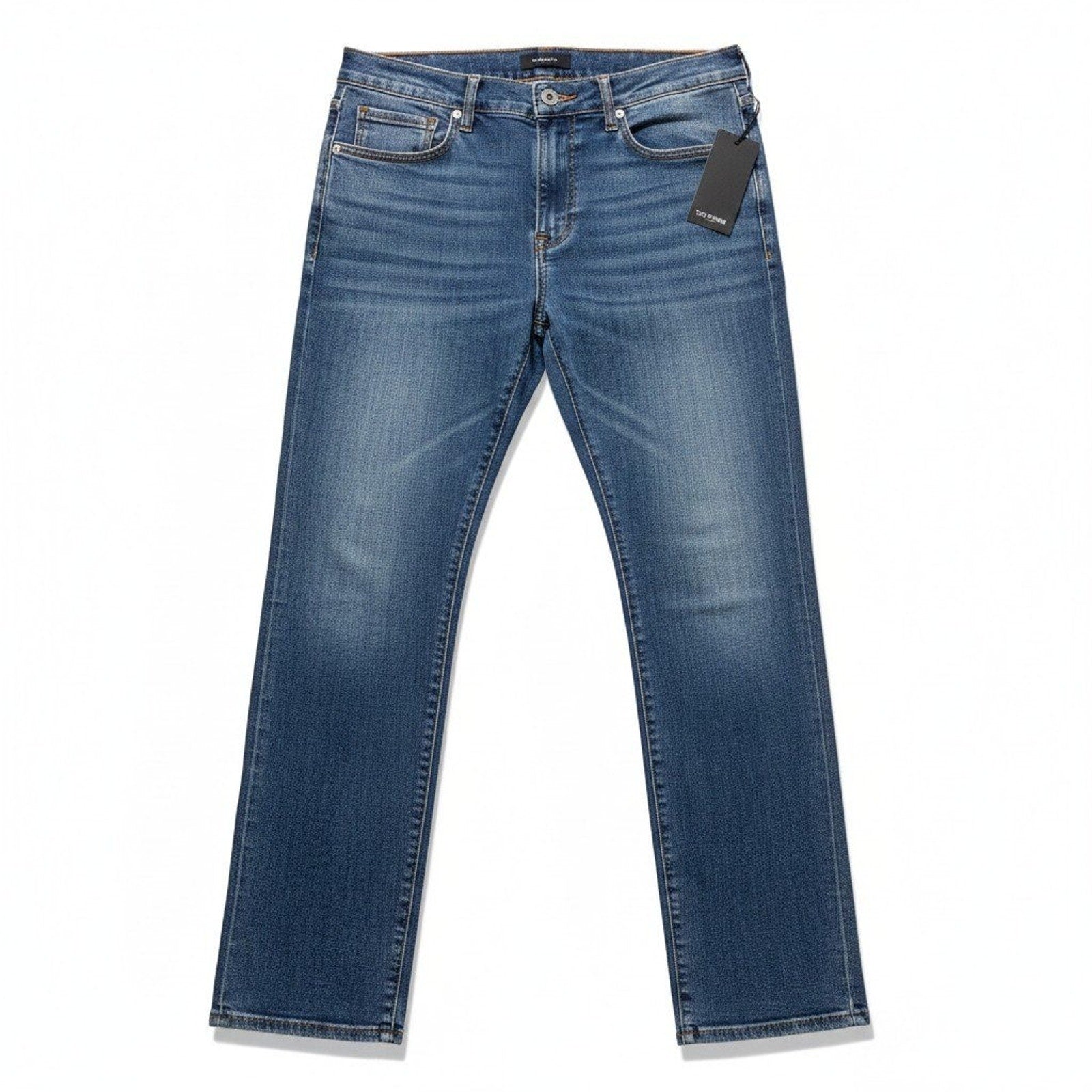 True Religion Ricky Mens 34x34 Blue Relaxed Straight Jeans Flap Pocket Denim Y2K
