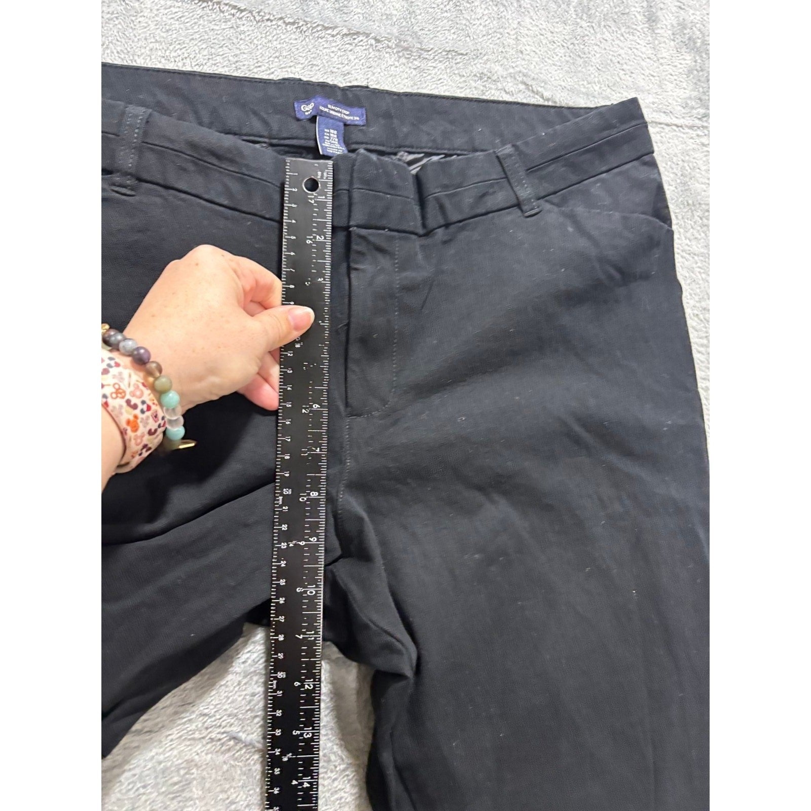 Gap 18R Black Slim City Crop Pants Womens Casual Preppy Office Workwear