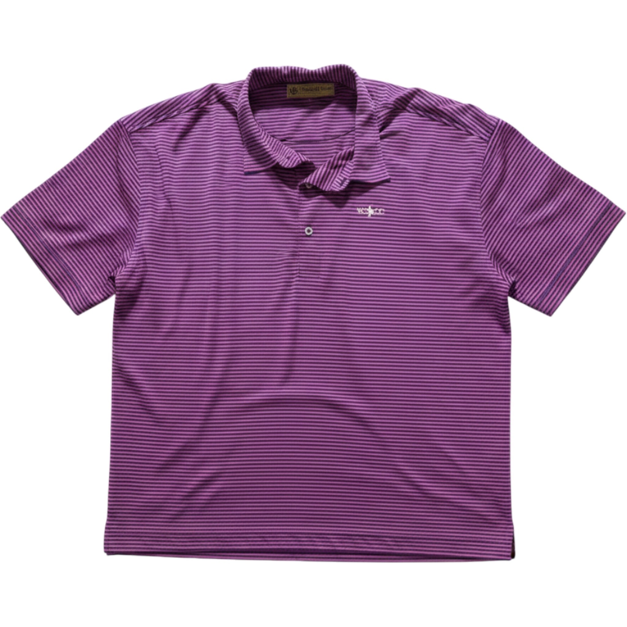 Donald Ross Golf Polo Shirt Mens XXL Pink Blue Striped Performance Stretch