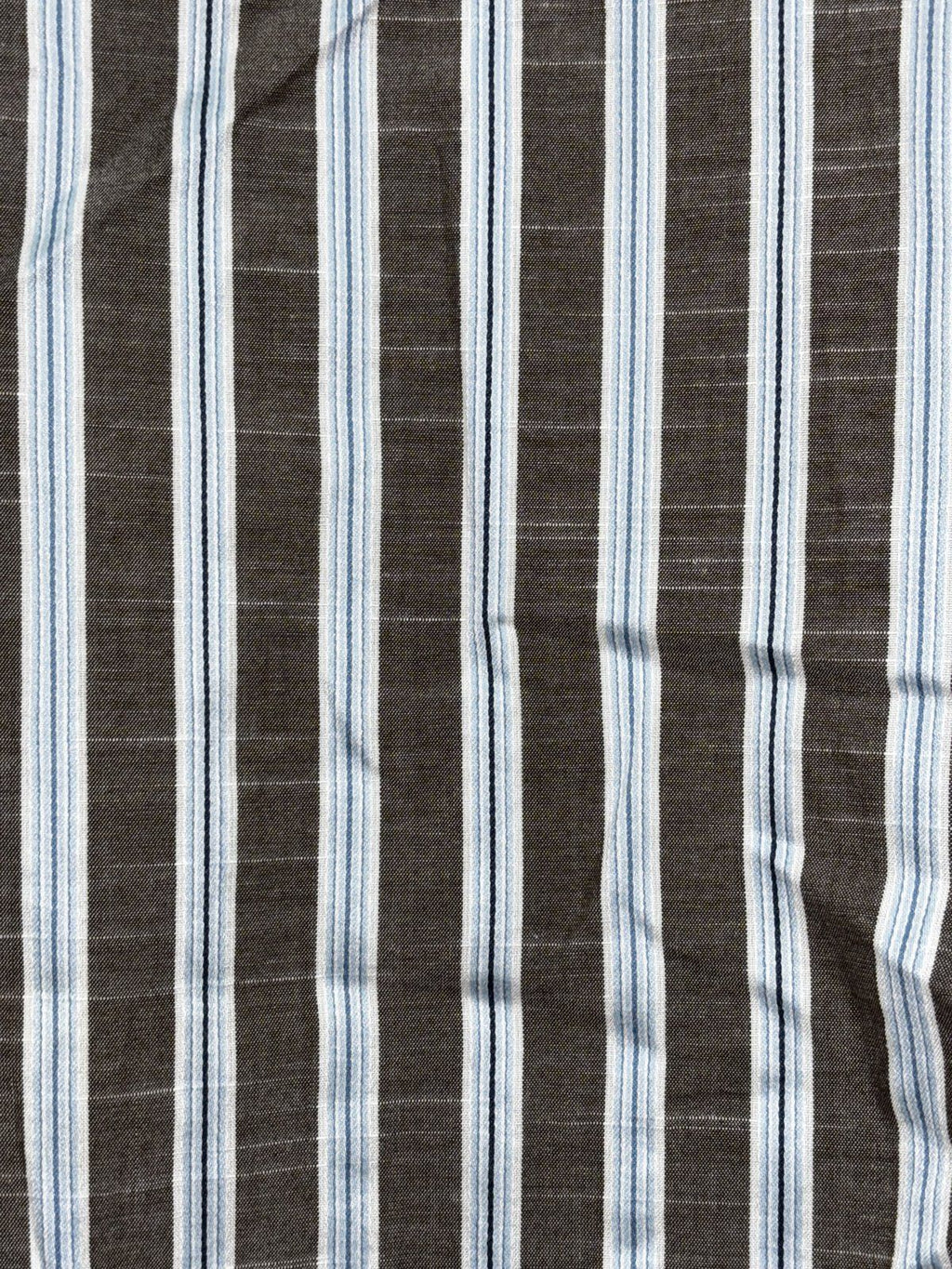 Johnston & Murphy Men's Brown Blue Stripe Shirt XL, photo 5 of 9