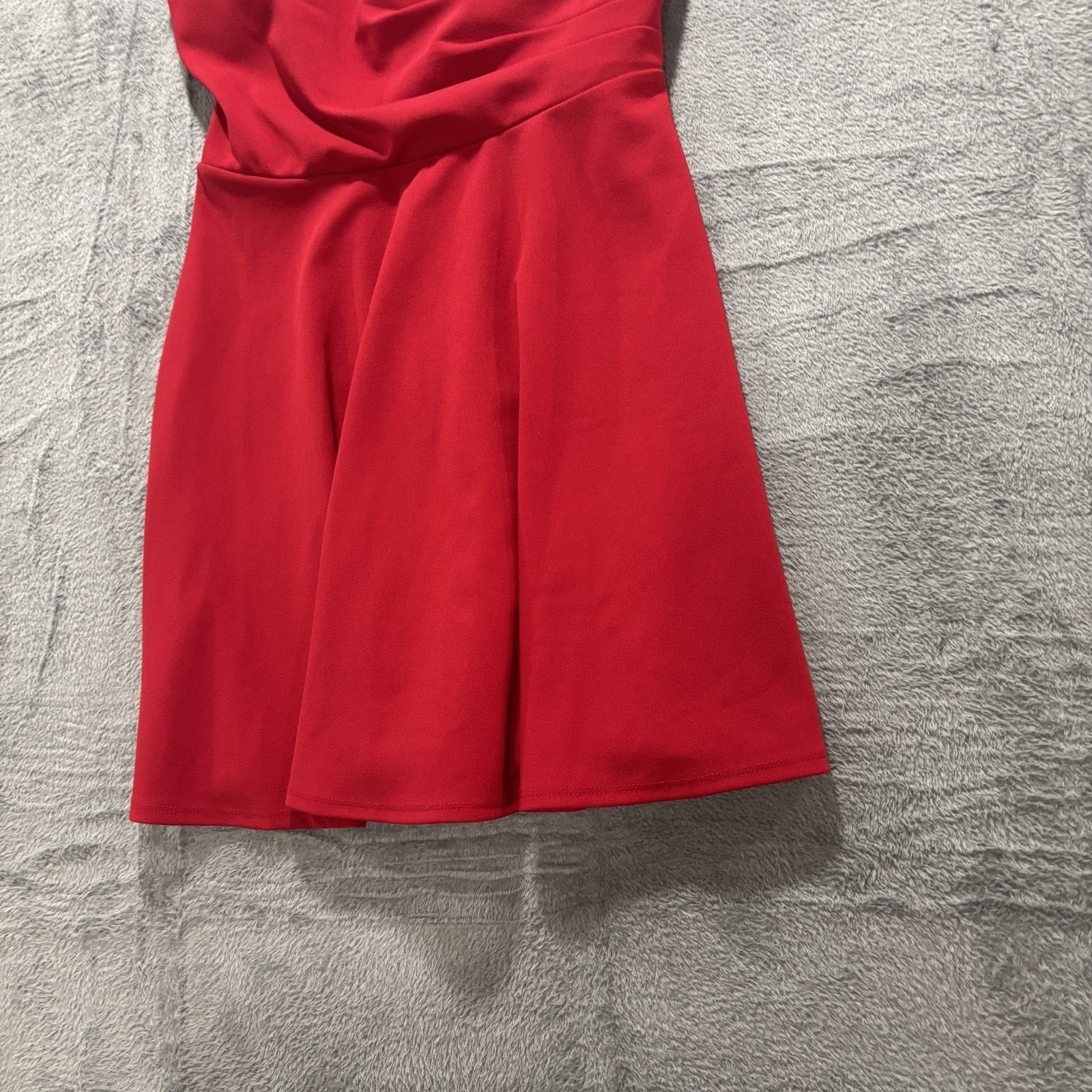 Trixxi Womens S Red Fit and Flare Cocktail Dress Party Date Night Holiday Chic