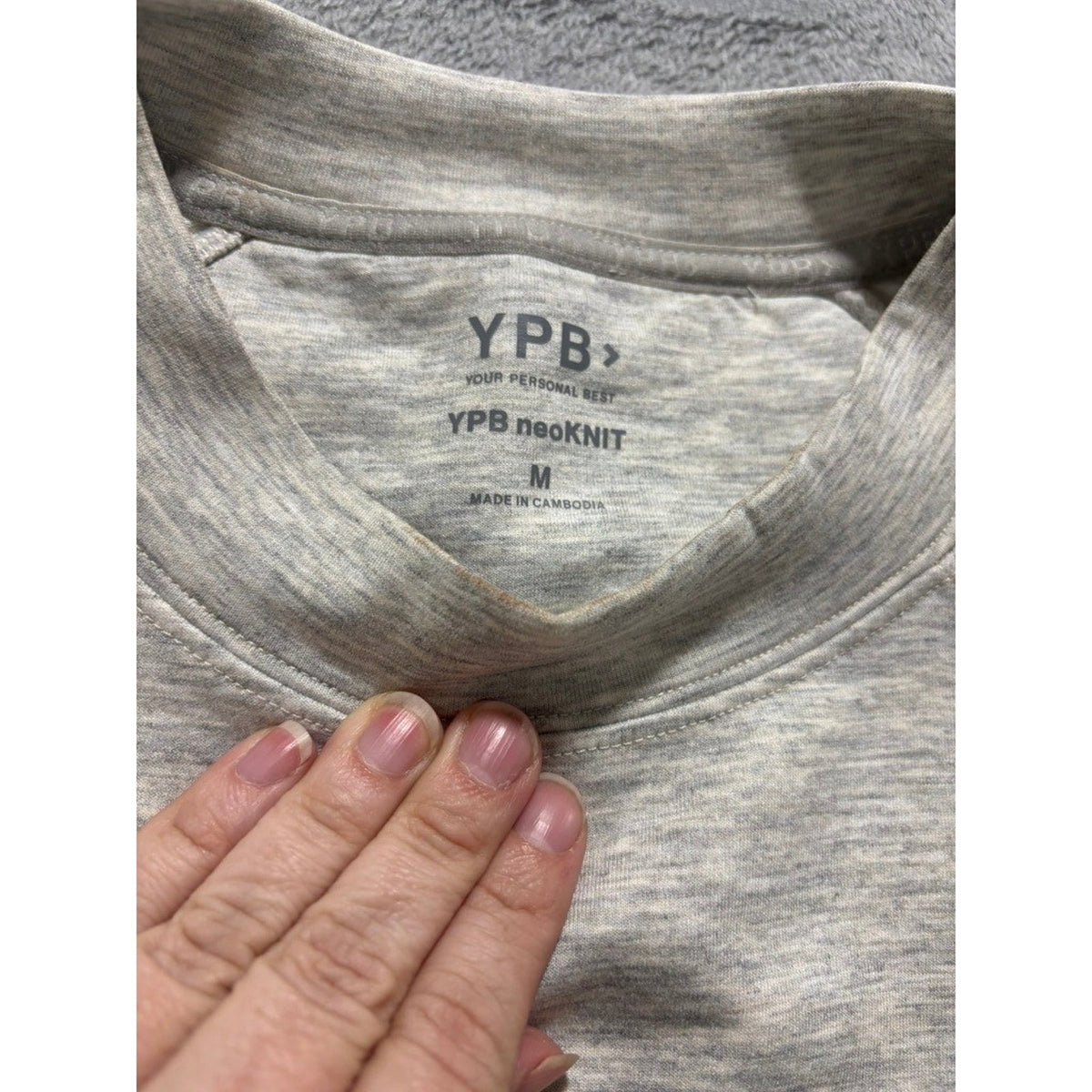 Abercrombie & Fitch YPB neoKNIT Crewneck Sweatshirt Grey Heather Mens Medium