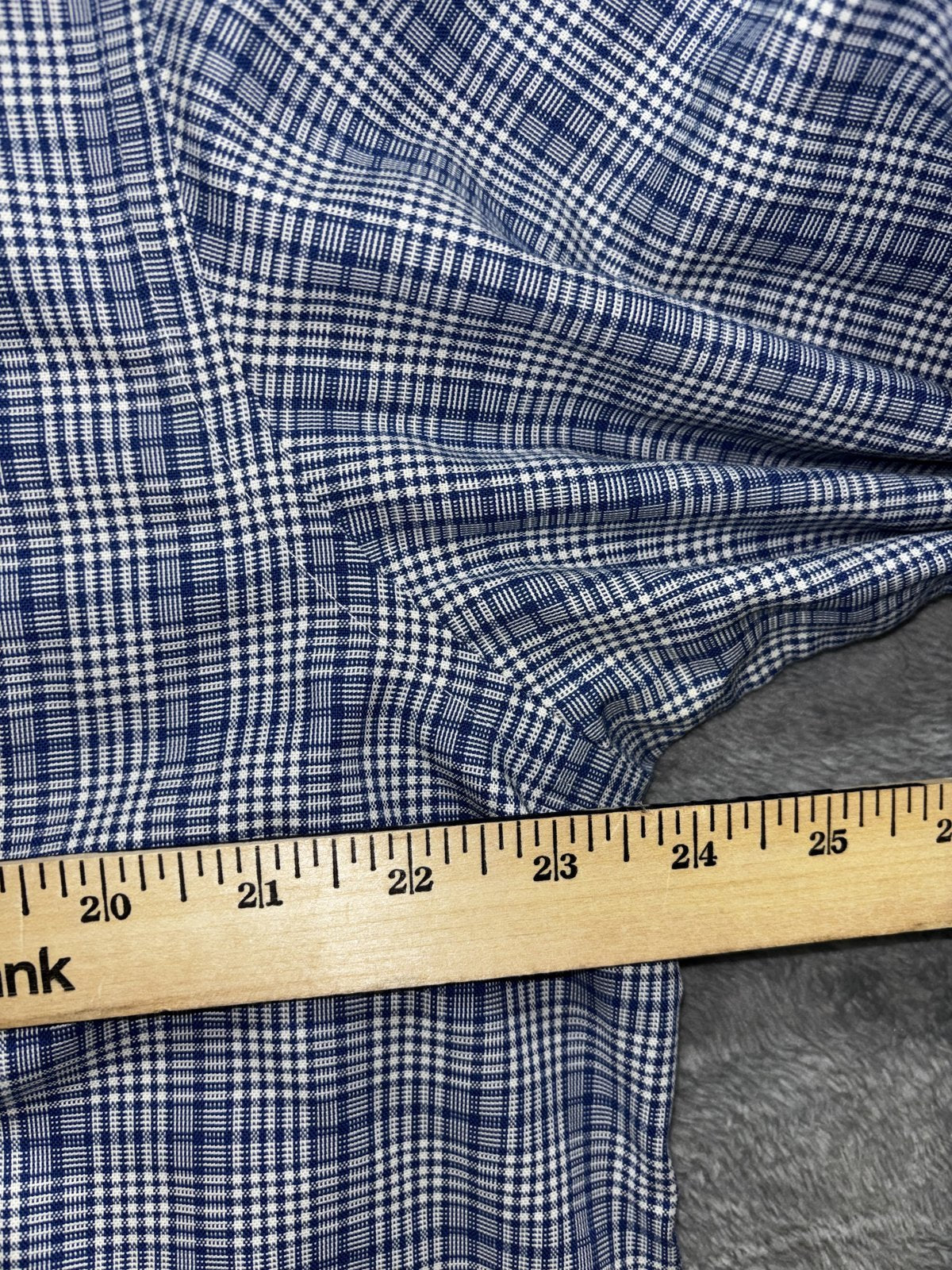 L.L.Bean Men's Blue Plaid Dress Shirt Size L Regular, photo 6 of 7