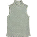 JH Collectibles Sleeveless Mock Neck Marled Knit Sweater Top Pastel M Y2k Spring