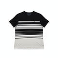 Tommy Hilfiger Womens L Black Striped Short Sleeve T-Shirt Casual Vintage