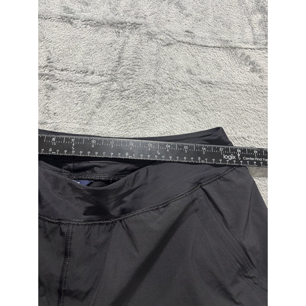 Lands End 16 Black Womens Athletic Shorts Activewear Gym Athleisure Lightweight