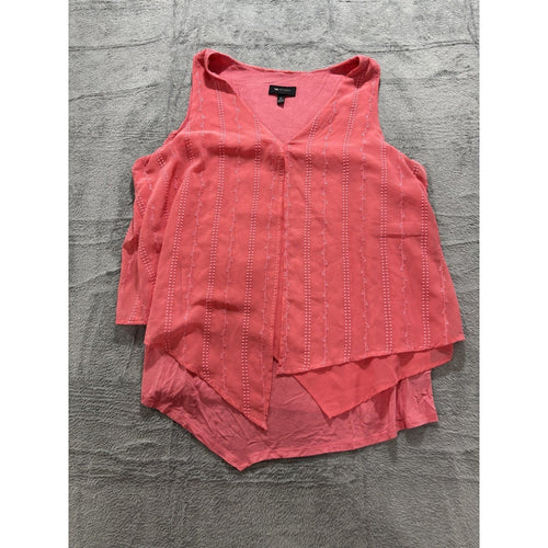 AB Studio XL Womens Pink Layered Sleeveless Blouse Boho Casual Top
