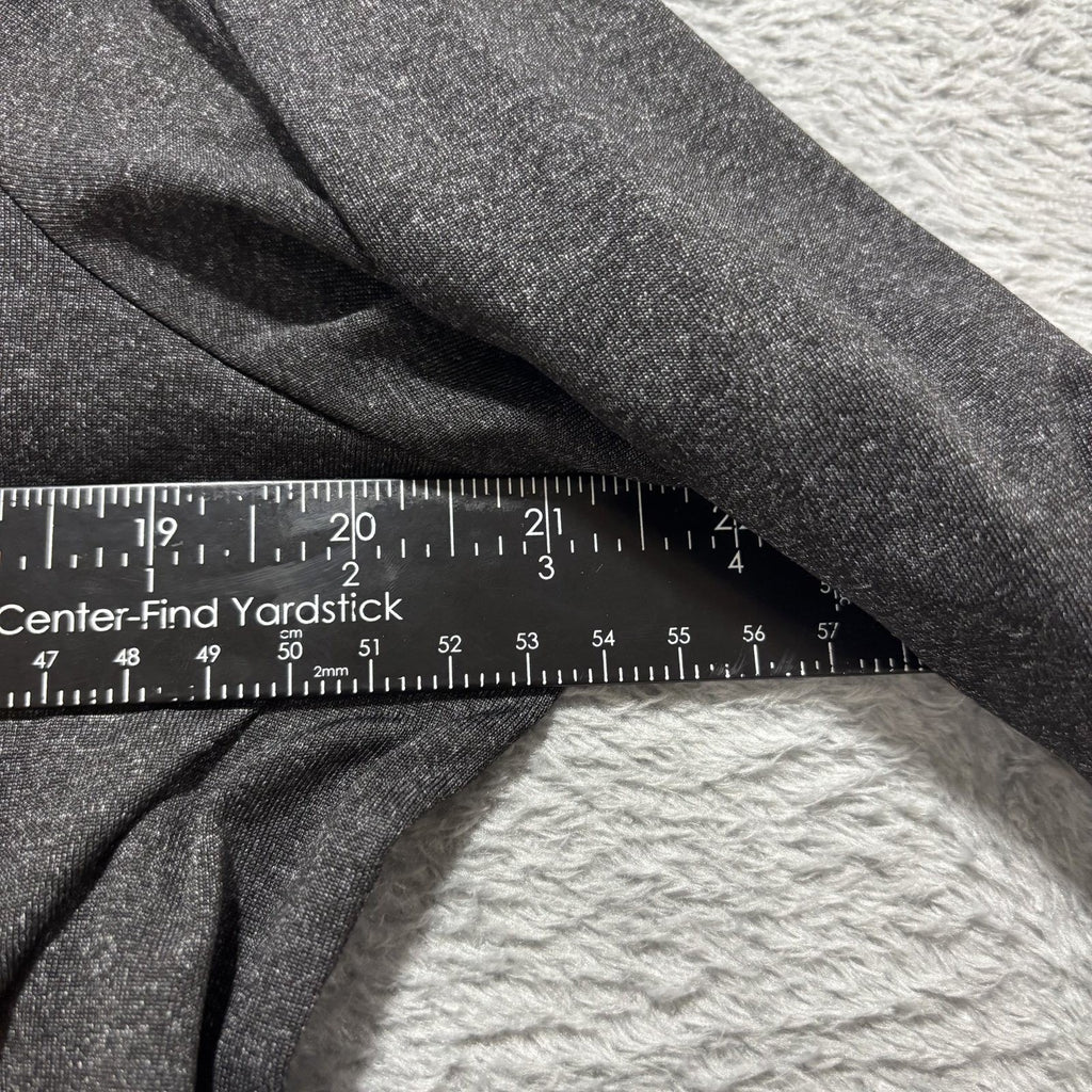 PINSPARK 2XL Charcoal Gray Womens Long Sleeve Top Athleisure Casual Gym Basic