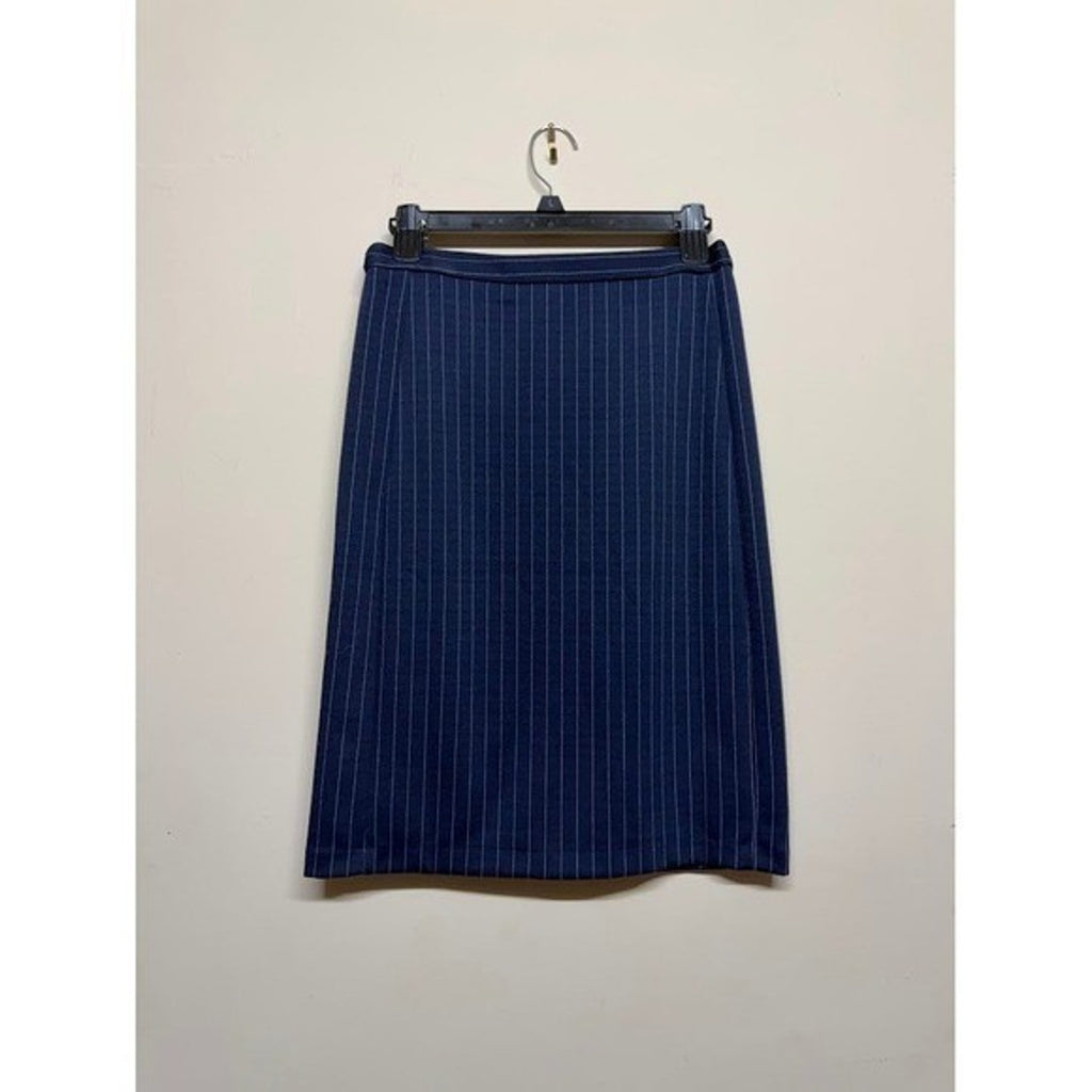 NWT Banana Republic Pinstripe Skirt Navy 4P Chic Pencil Career Workwear Midi