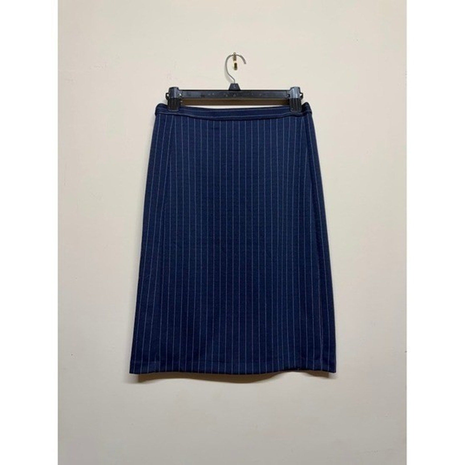 NWT Banana Republic Pinstripe Skirt Navy 4P Chic Pencil Career Workwear Midi