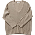 White House Black Market Linen Blend V Neck Sweater Womens 14 Metallic Knit