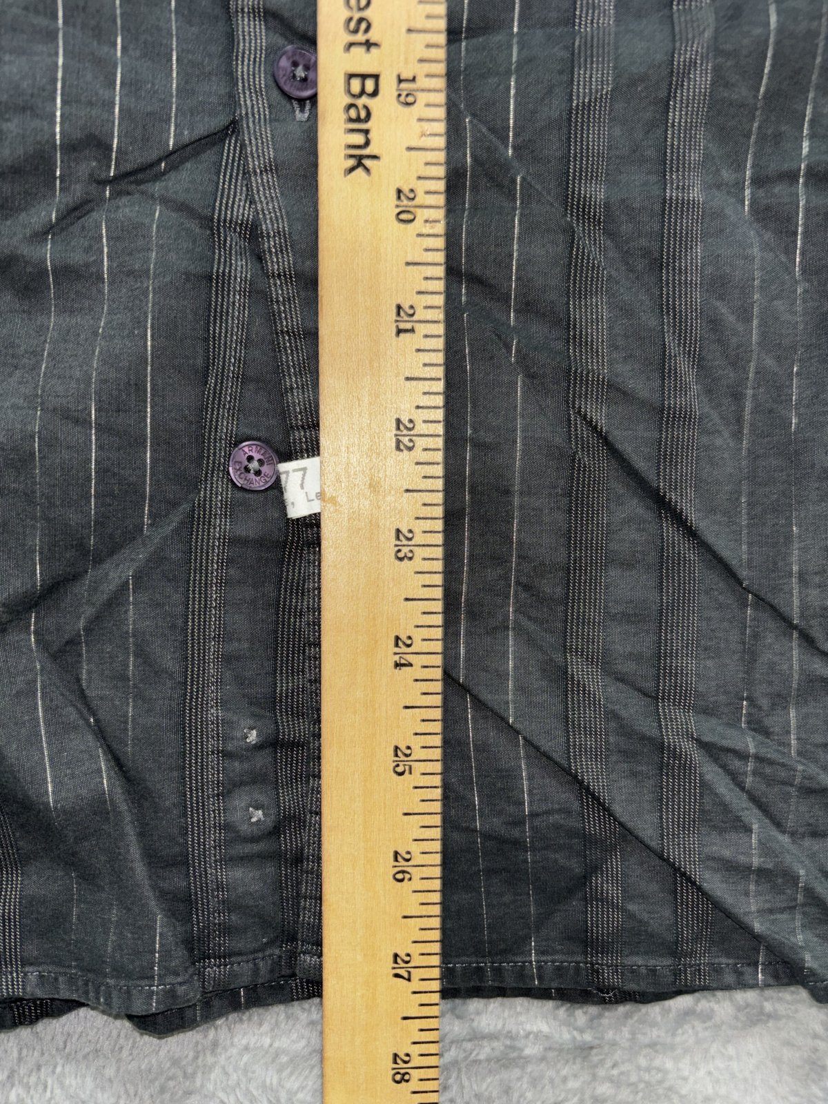 Armani Exchange Men's Black Stripe Shirt Size L, photo 5 of 8