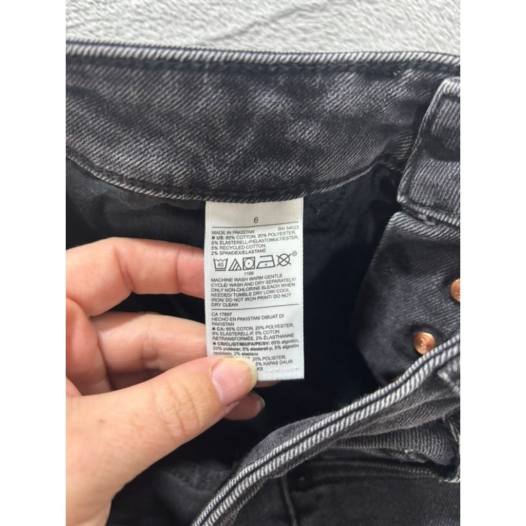 Old Navy 6 Womens Black Rockstar Super Skinny Jeans Extra High Rise Boho Casual