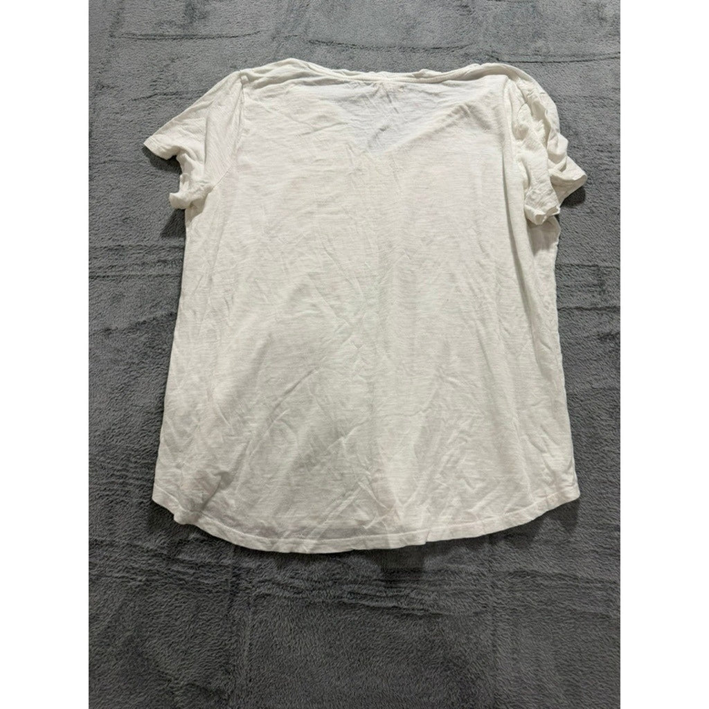 Maurices Womens XXL White Feels Like Fall Pumpkin Graphic Split Neck T-Shirt