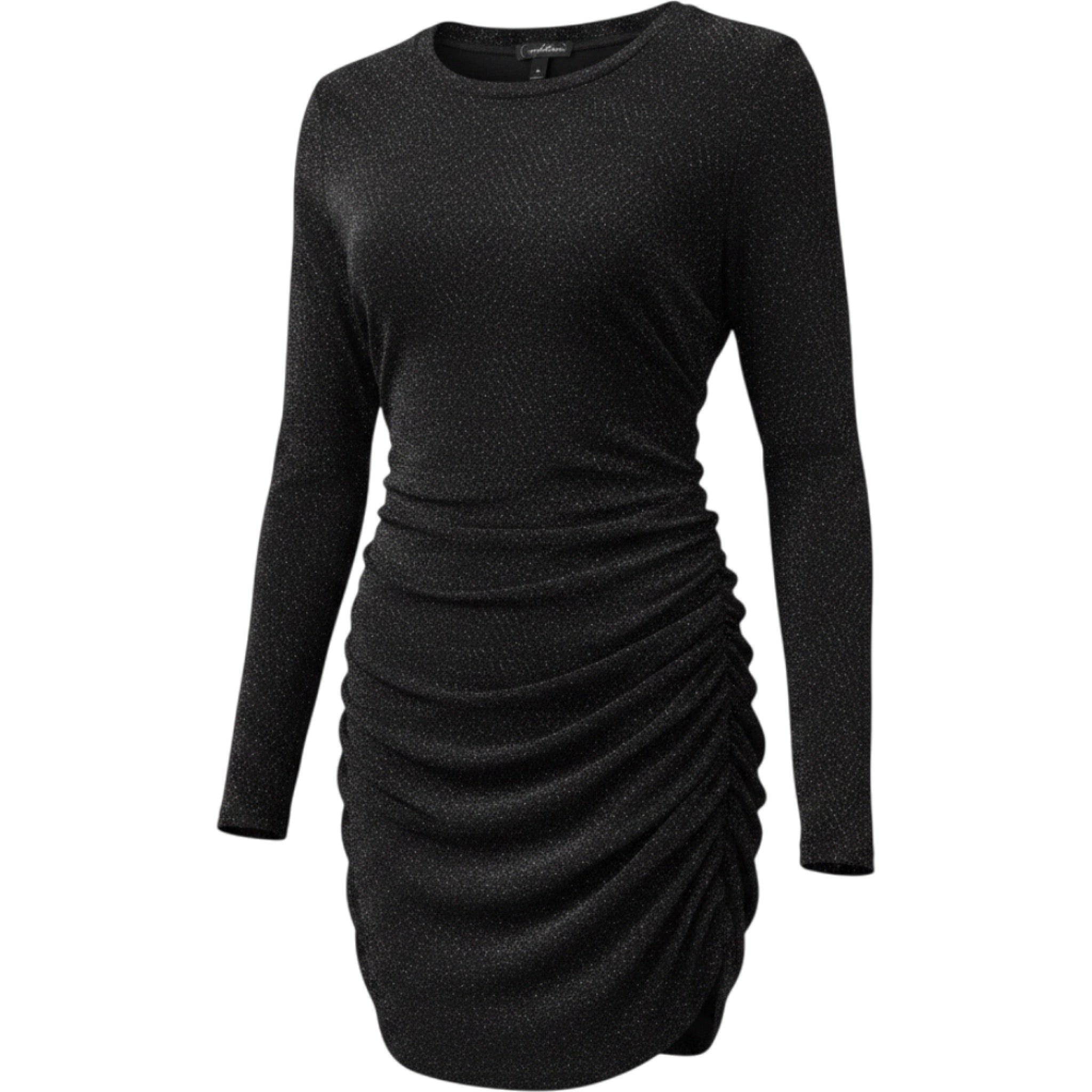 Speechless M Black Glitter Bodycon Mini Dress Ruched Party Club Y2K