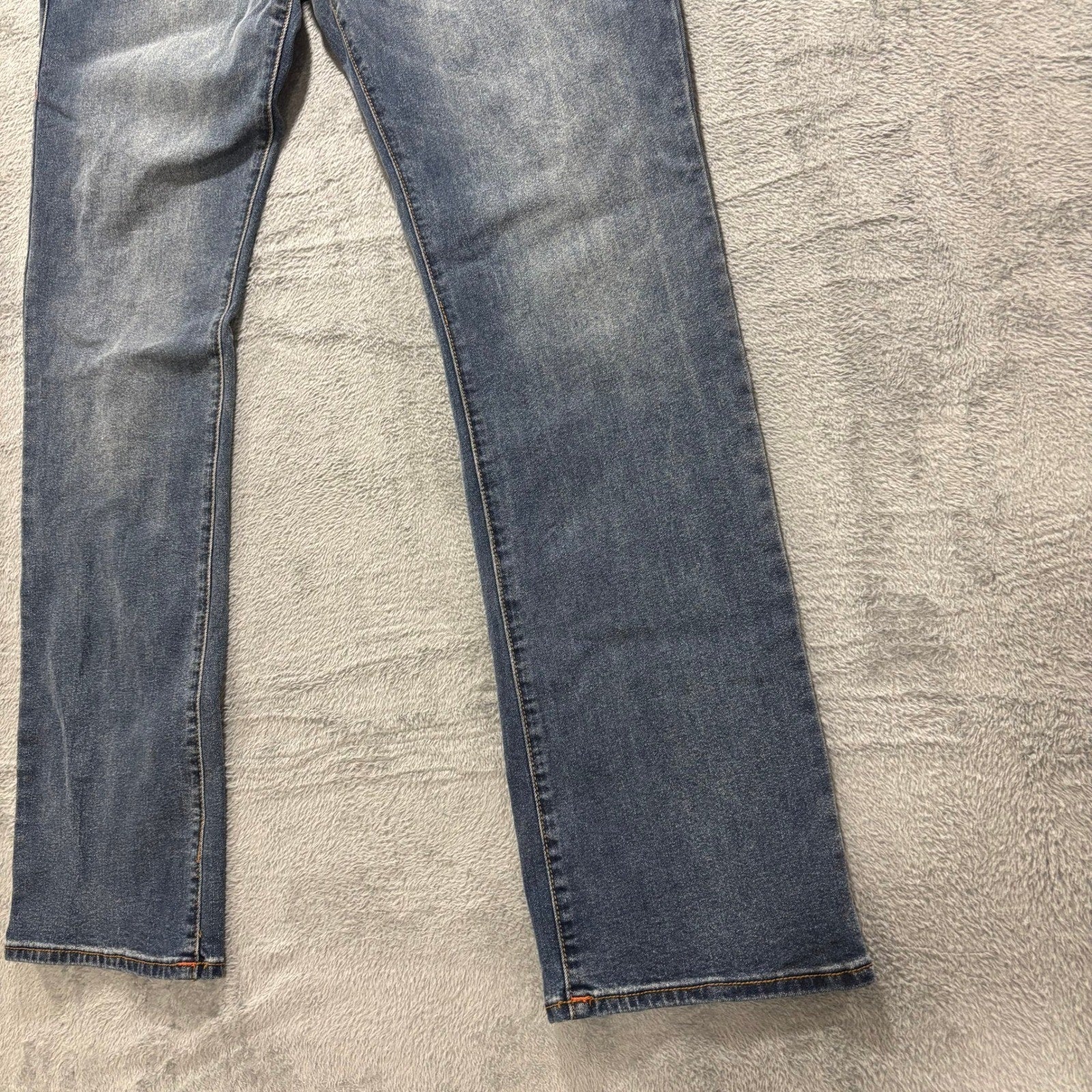 True Religion Ricky Mens 34x34 Blue Relaxed Straight Jeans Flap Pocket Denim Y2K
