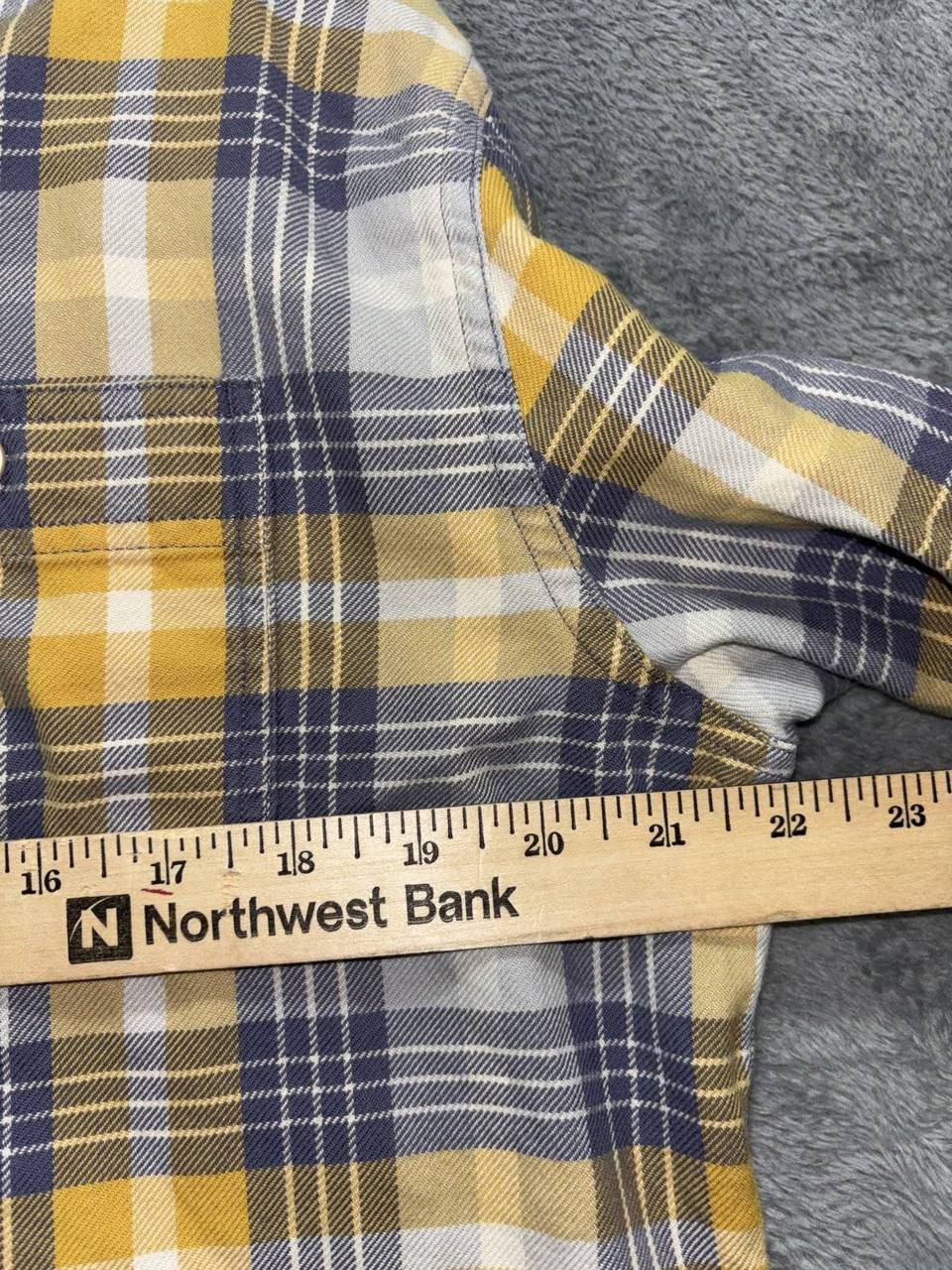 Grayers Men's Yellow Navy Plaid Dress Shirt Size L, photo 4 of 8