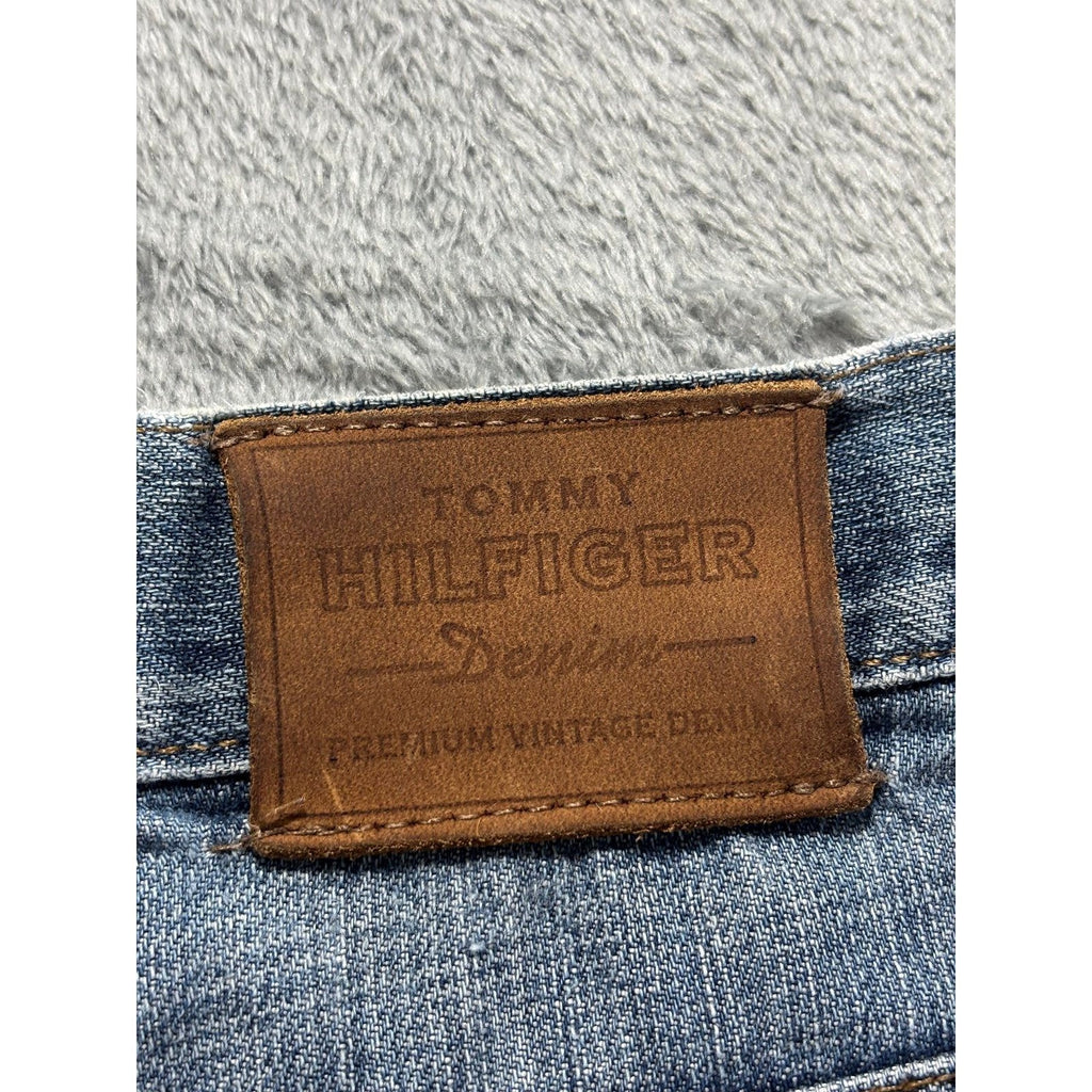 Tommy Hilfiger 36 Blue Denim Carpenter Shorts Mens Vintage Casual 90s Relaxed