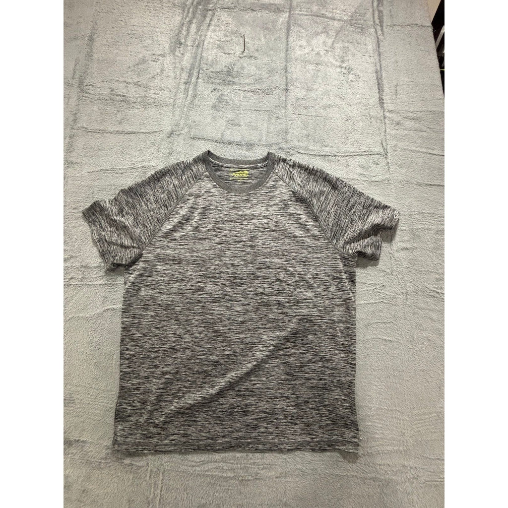 Bass Propel L Gray Performance T-Shirt Womens Athleisure Casual Short Sleeve