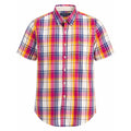 US Polo Assn Shirt Mens L Plaid Button Up Short Sleeve Multicolor Classic