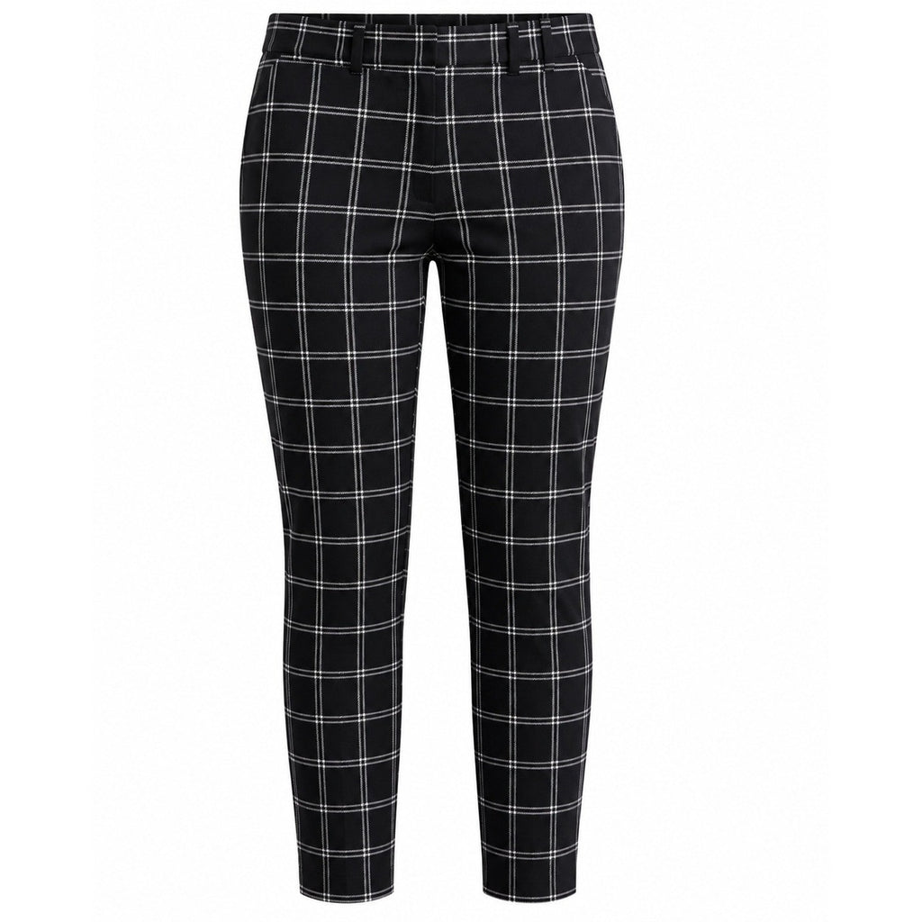 Old Navy Pixie High Rise Ankle Pants Black White Windowpane Plaid Womens 14