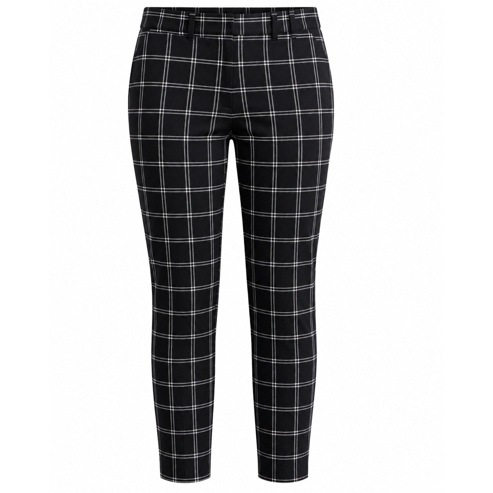 Old Navy Pixie High Rise Ankle Pants Black White Windowpane Plaid Womens 14