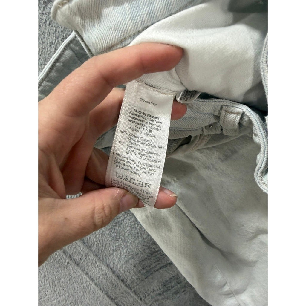 Madewell The Curvy Perfect Vintage Jean Light Wash High Rise Denim 32P Mom Retro