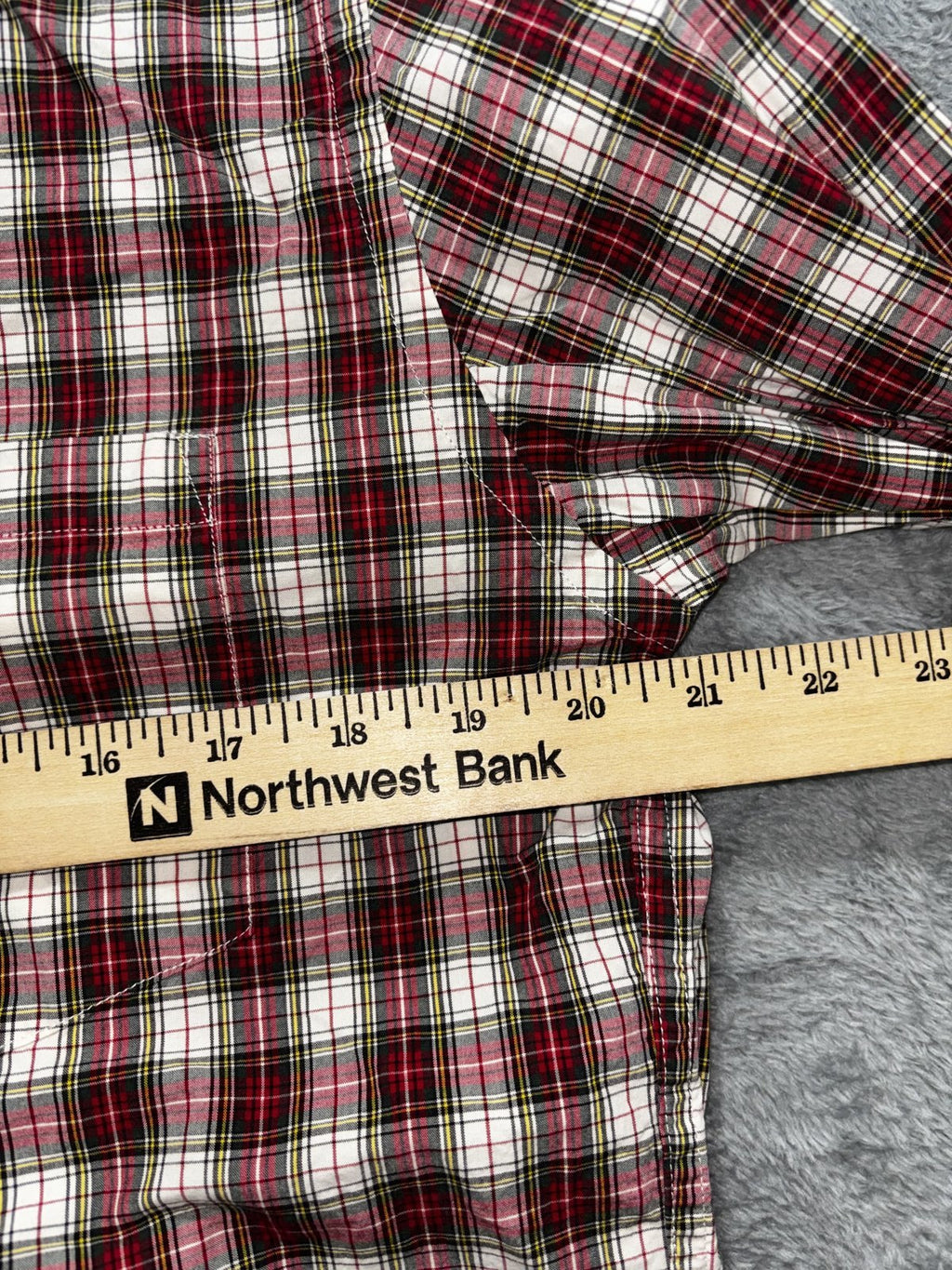 J.Crew Men's Red Plaid Dress Shirt Size M, photo 7 of 8