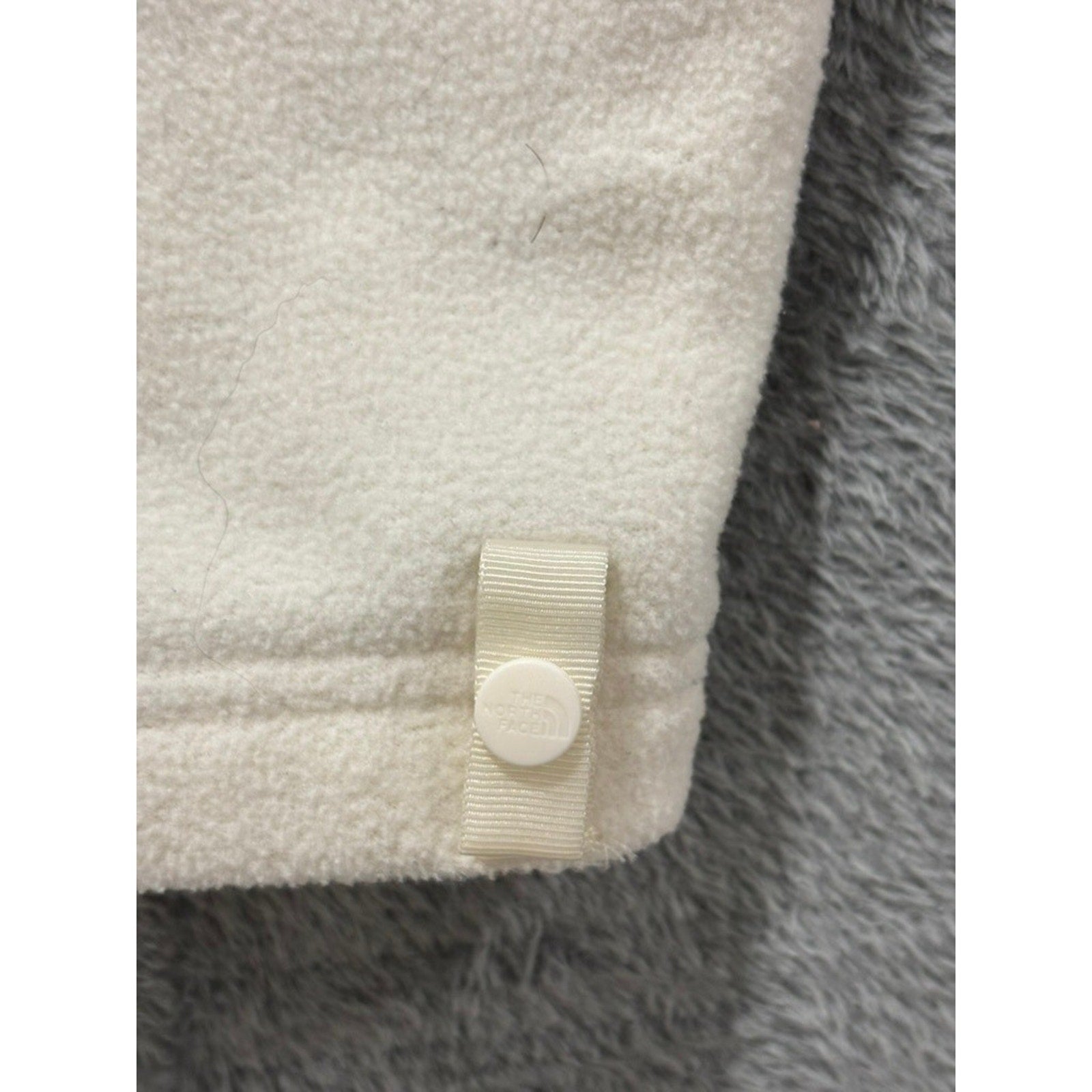 The North Face Womens L Cream Fleece Full Zip Jacket Casual Cozy Athleisure
