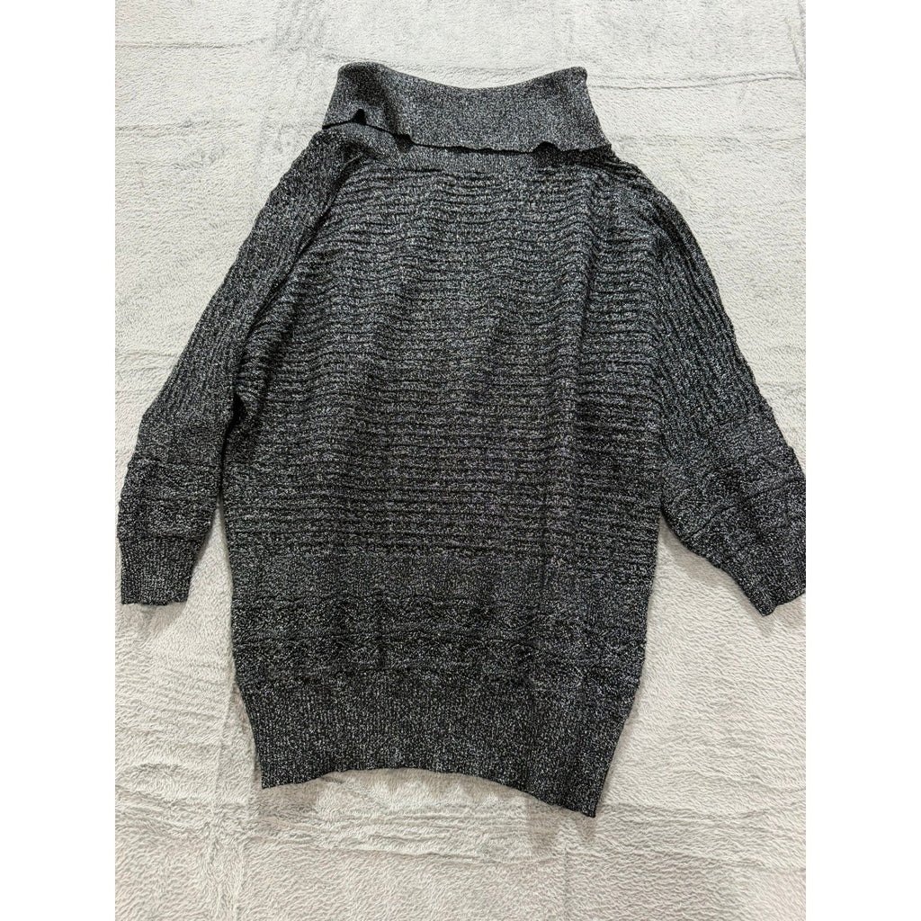 Cathy Daniels Sweater Womens M Metallic Knit Turtleneck Chunky Cozy Pullover