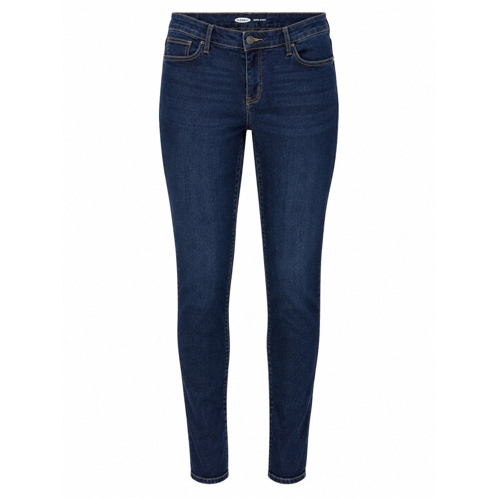 Old Navy Super Skinny Dark Wash Mid Rise Denim Jeans Womens Size 14 Indigo