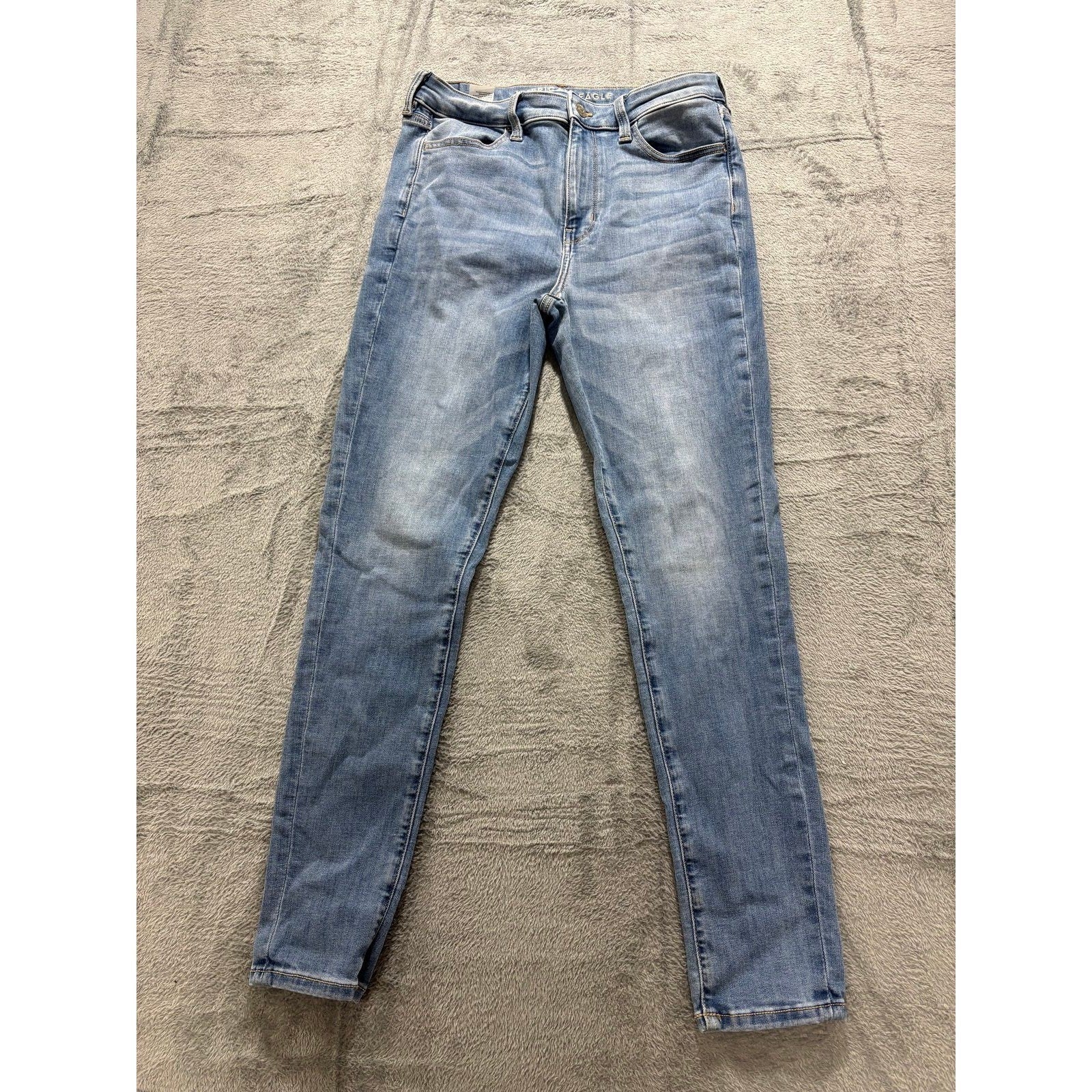 American Eagle Womens 10 Blue Skinny Jeans Ne(x)t Level Stretch Casual Vintage