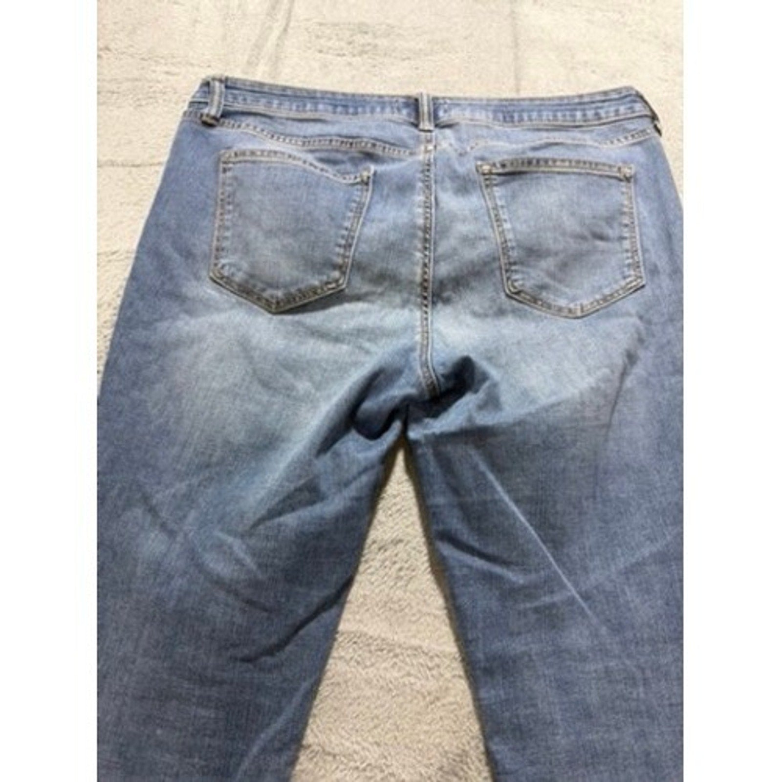 Sonoma Goods For Life Womens Medium Wash Skinny Jeans Size 14 Mid Rise Stretch