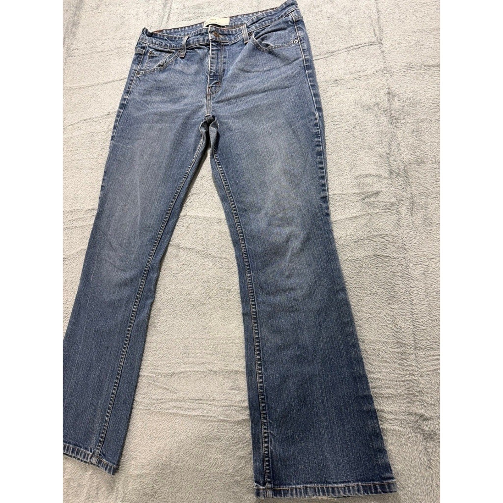 Levi Strauss Signature Womens Low Rise Bootcut Jeans Medium Wash Blue Denim