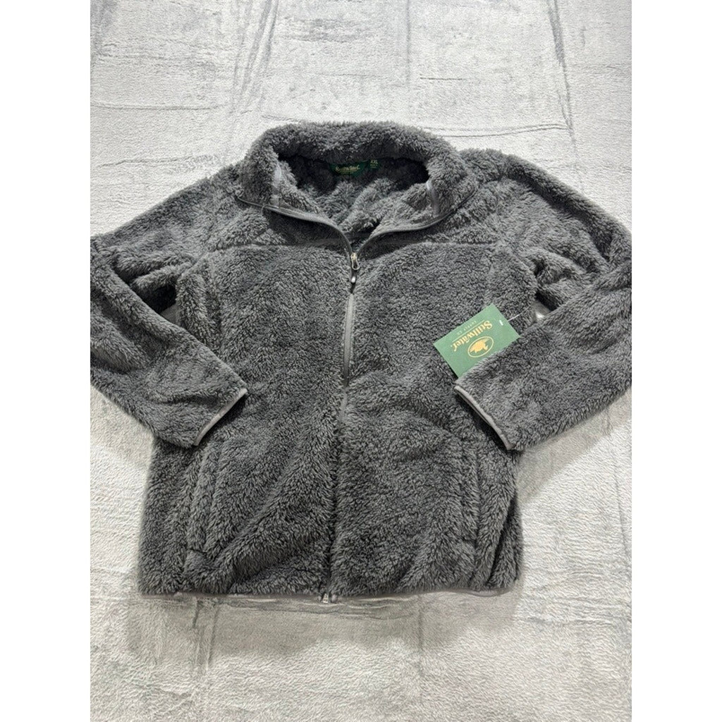 Stillwater Supply Co Sherpa Jacket Womens XXL Gray Fleece Full Zip Cozy Soft