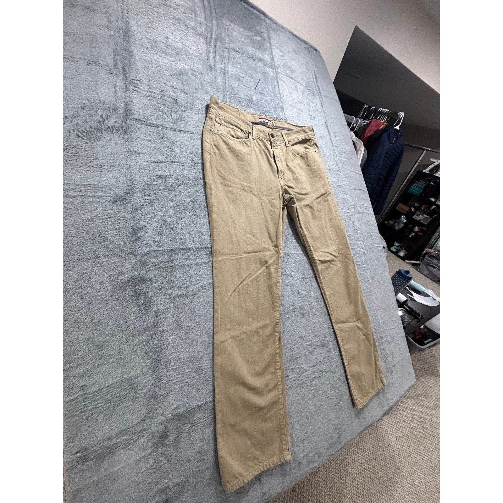 Tommy Hilfiger 36/32 Tan Chino Jeans Mens Preppy Vintage Casual Straight Pants