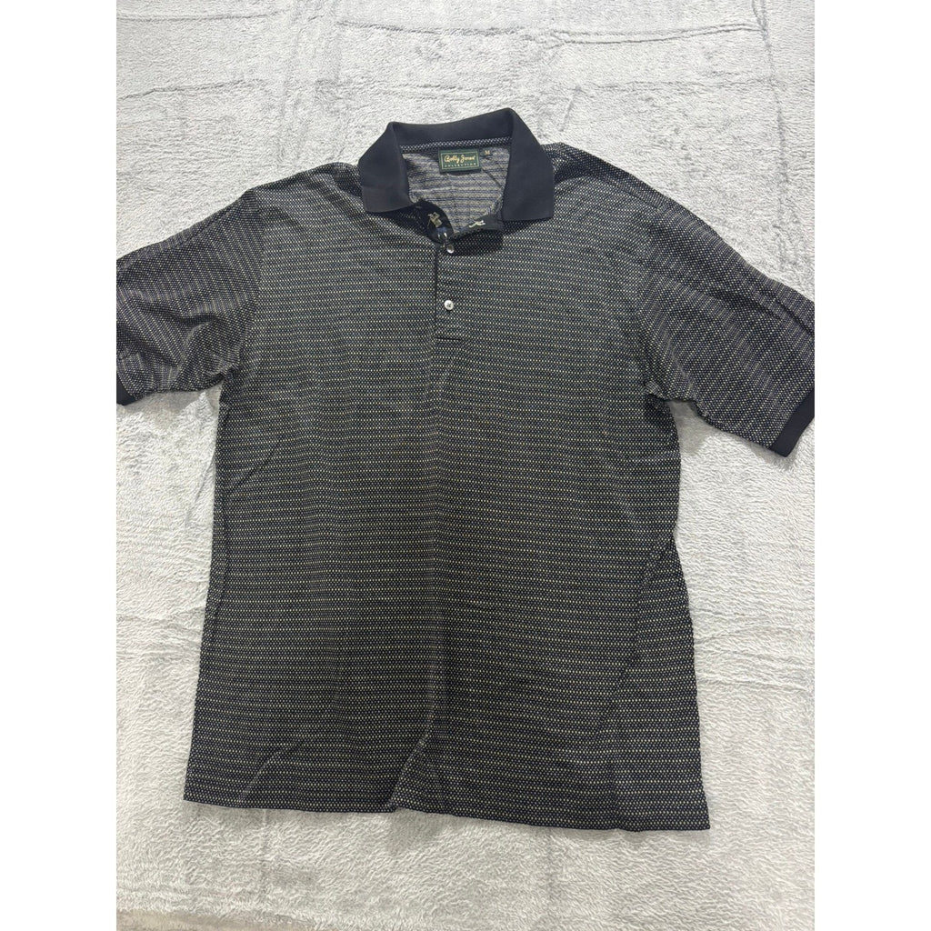 Bobby Jones Polo Shirt Mens M Navy Micro Dot Golf Classic Preppy Casual