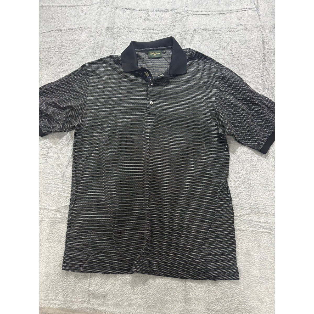 Bobby Jones Polo Shirt Mens M Navy Micro Dot Golf Classic Preppy Casual