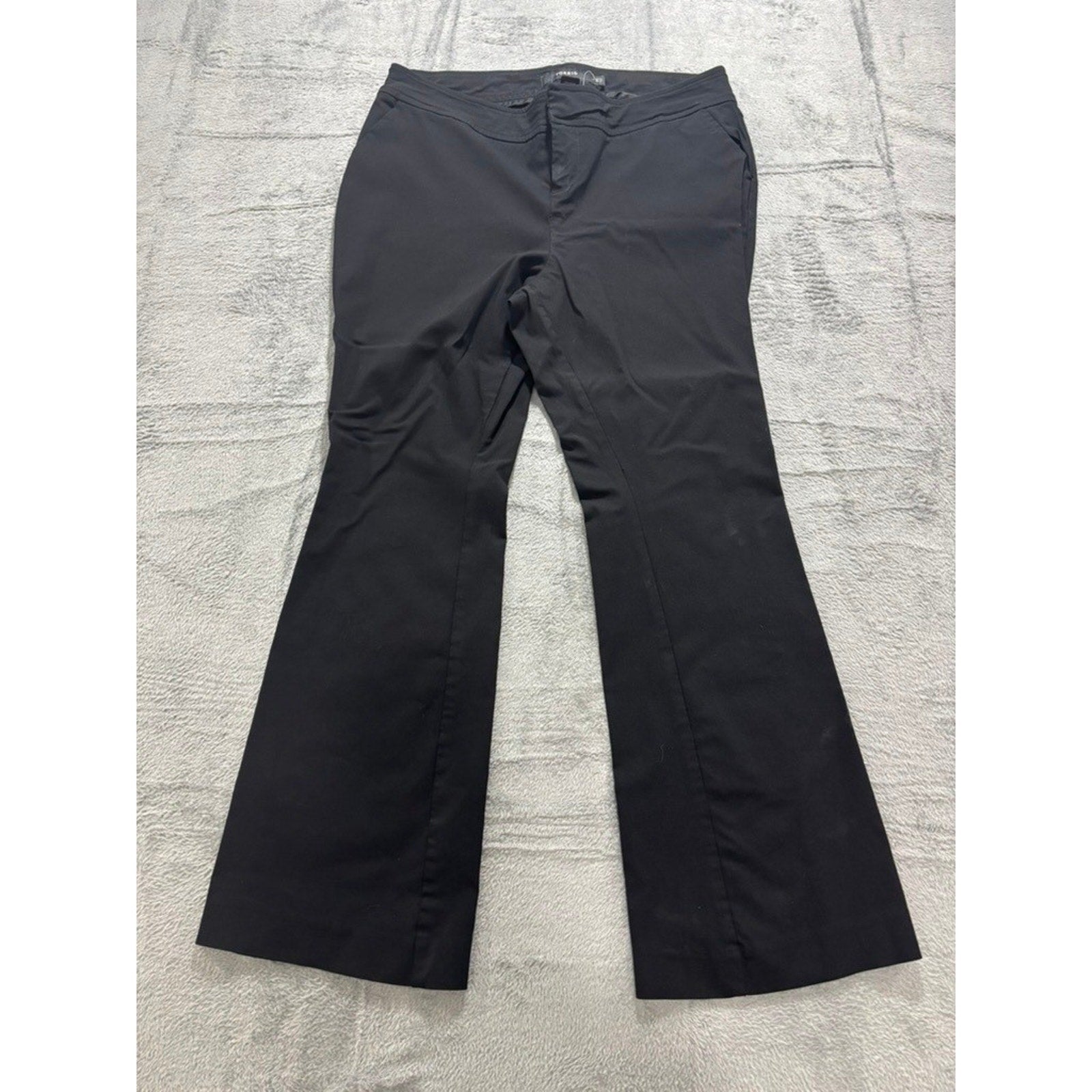Torrid Studio Luxe Black Flare Leg Work Trousers Pants 14S Short Inseam