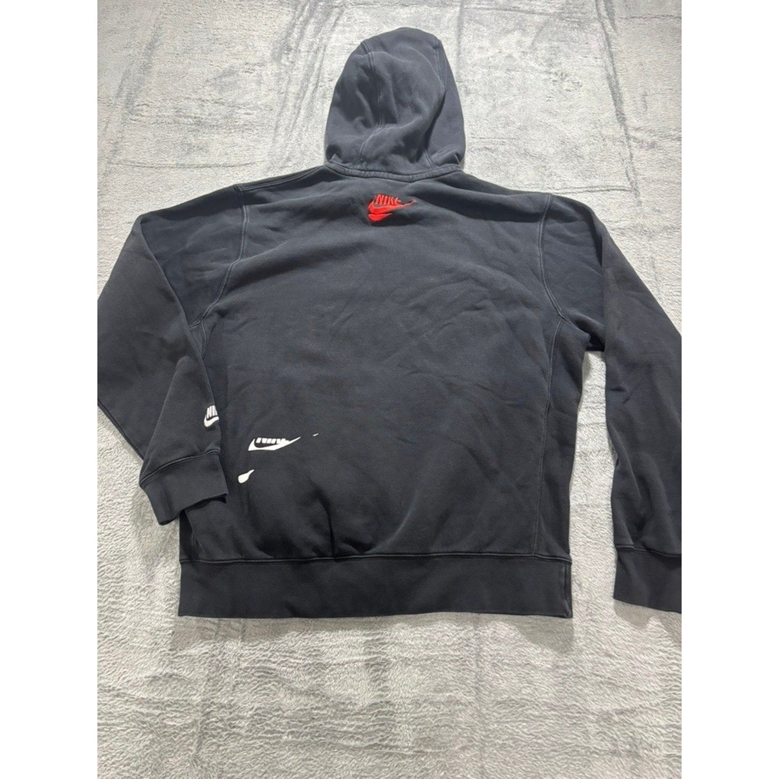Nike M Black Pullover Hoodie Womens Athleisure Casual Sporty Sweatshirt Crewneck