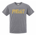 Comfort Colors Philly Daisy Graphic T-Shirt Gray Heavyweight Cotton Mens Medium