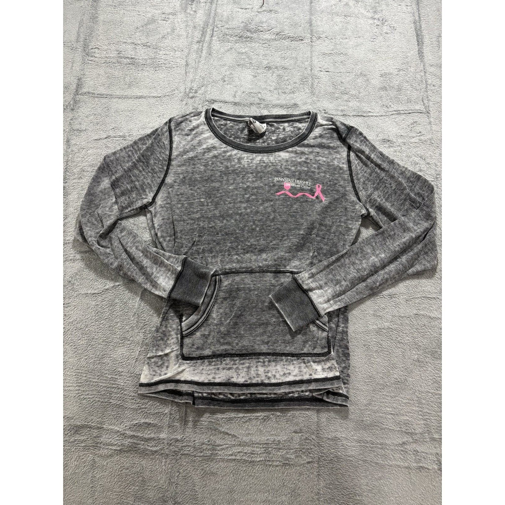 Zen by J. America Womens XXL Gray Thermal Hoodie Shirt Casual Vintage