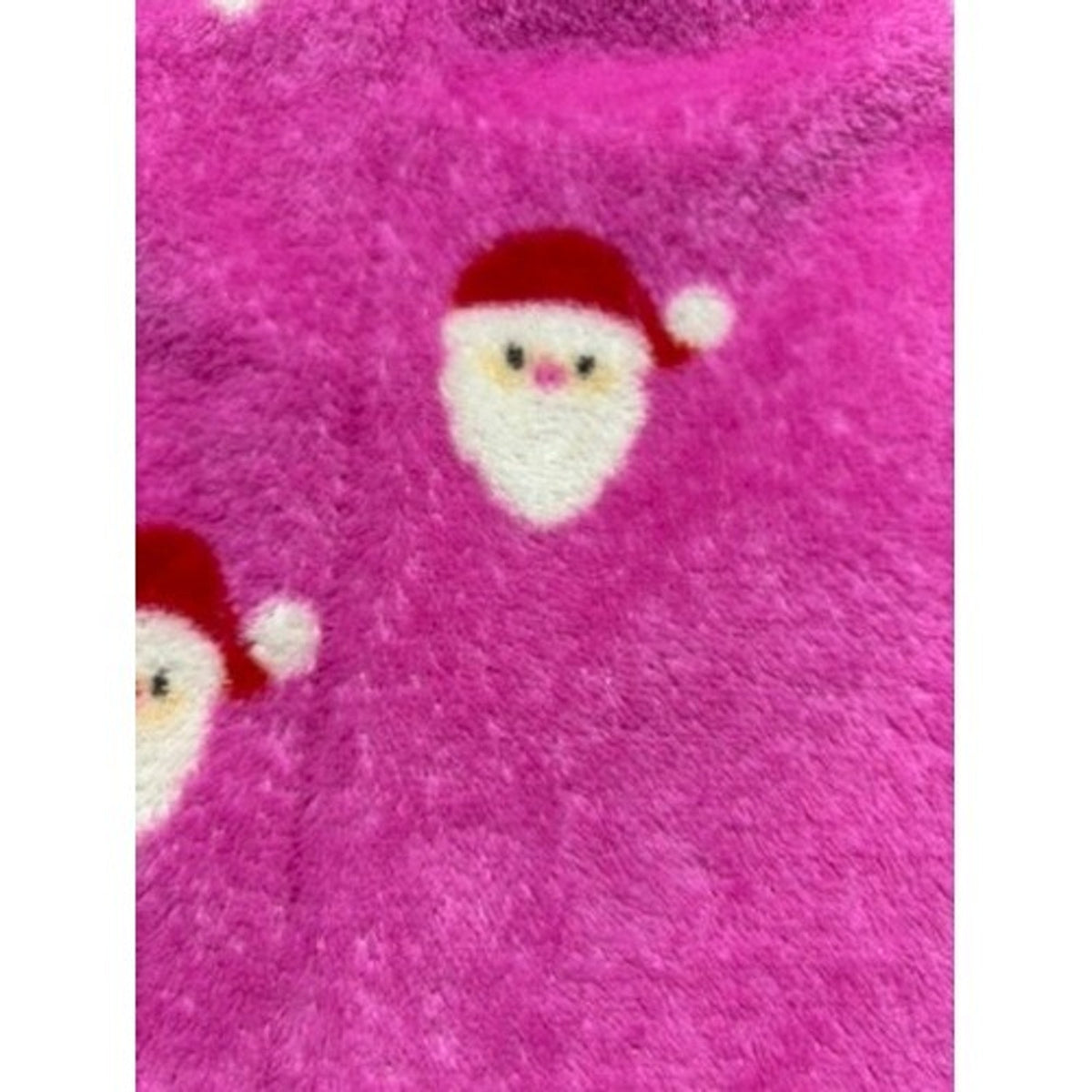 Forever 21 Kids Girls 9/10 Pink Santa Hooded One Piece Pajamas Christmas Cozy