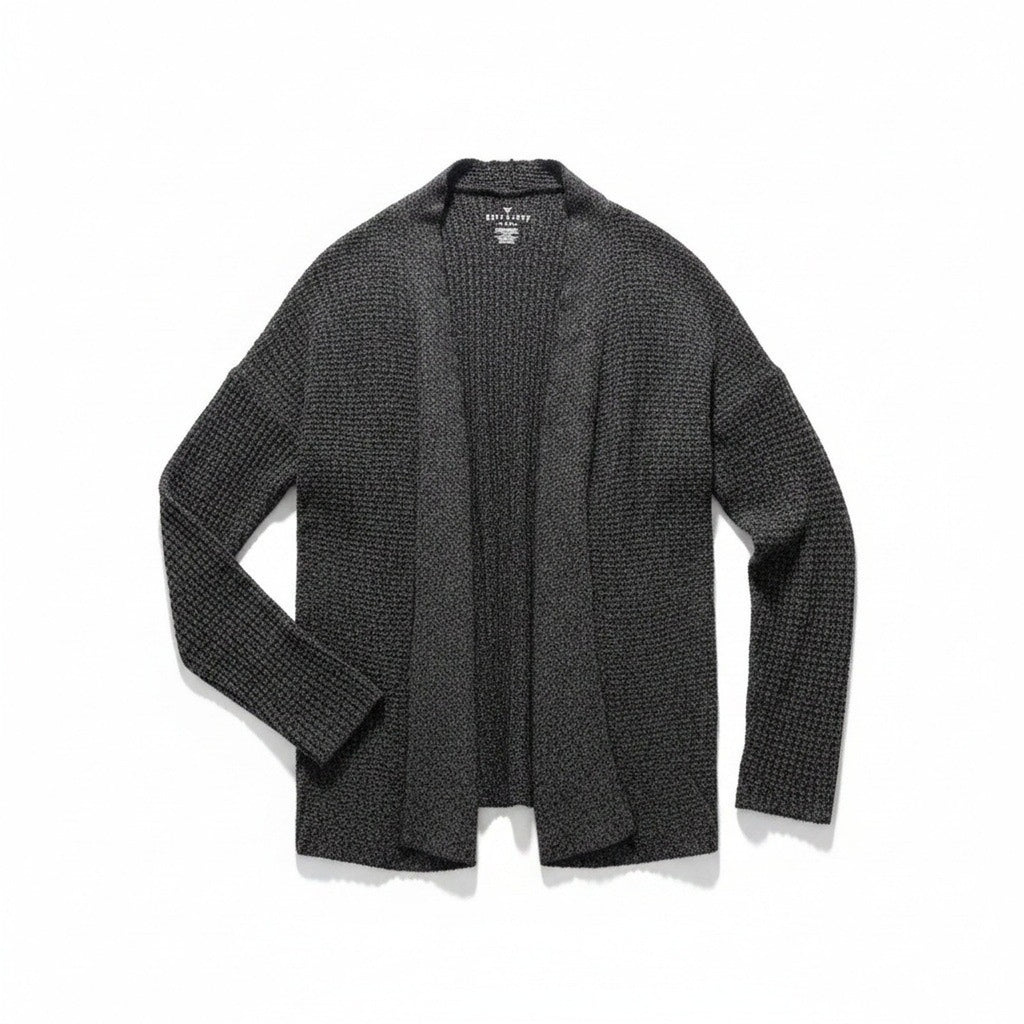 American Eagle Womens S Charcoal Gray Cardigan Open Front Soft Cozy Layering